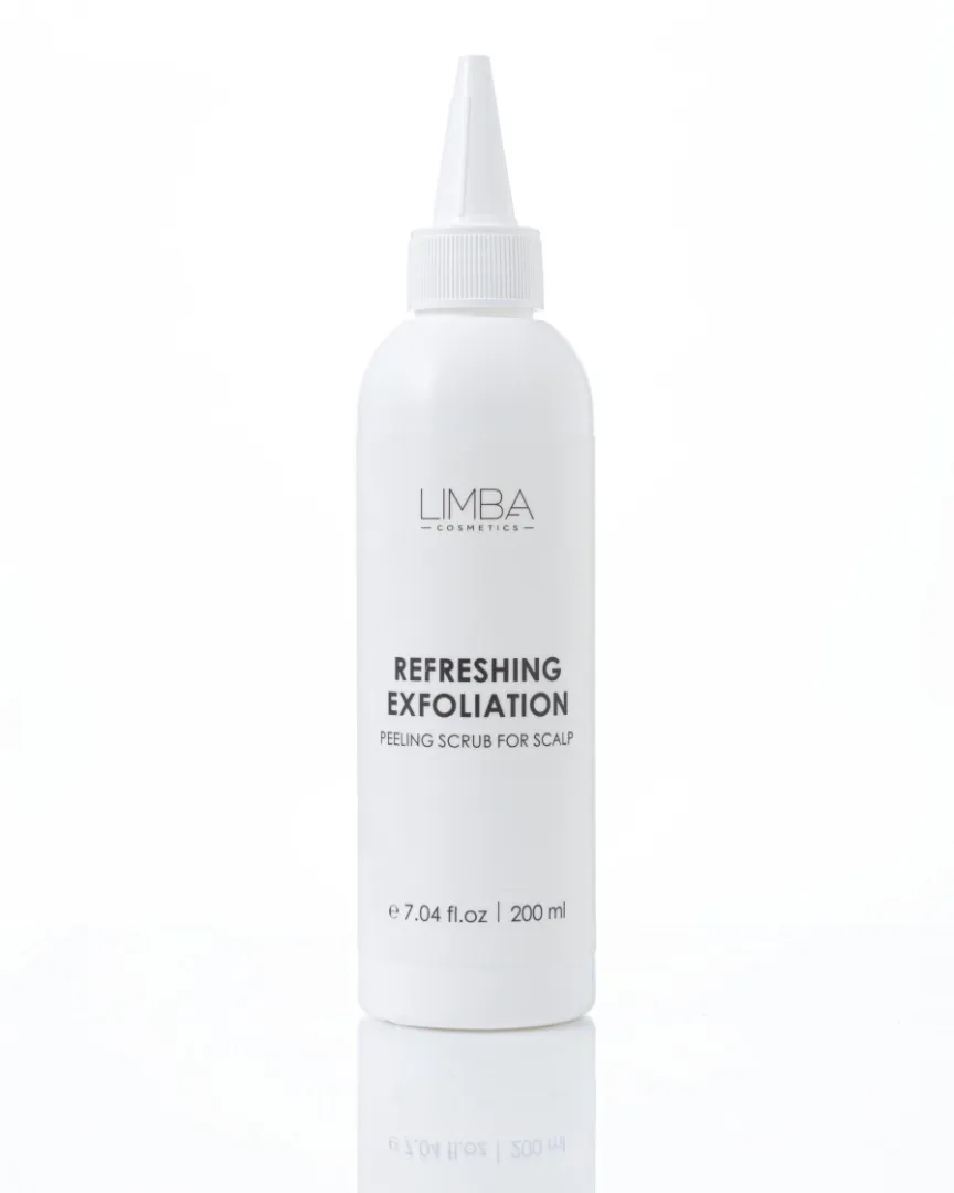 PLAUKŲ PRO - Su meile, Jūsų plaukams! LIMBA COSMETICS Refreshing Exfoliation Scal Peeling Scrub pilingas galvos odai, 200ml