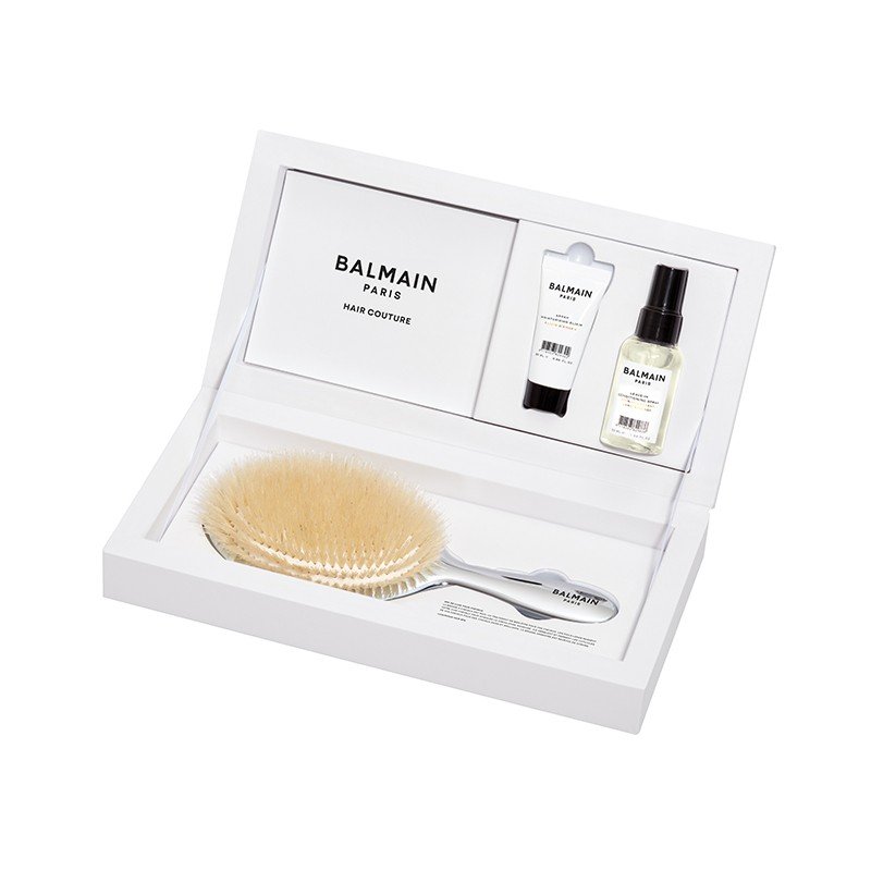 PLAUKŲ PRO - Su meile, Jūsų plaukams! Rankų darbo prabangus Silver Spa Brush šepetys