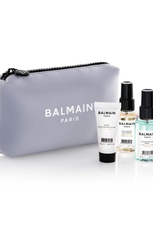 BALMAIN HAIR Riboto leidimo kolekcijos kelioninis kosmetikos dėklas, Levandų / Cosmetic Bag Lavender Travel